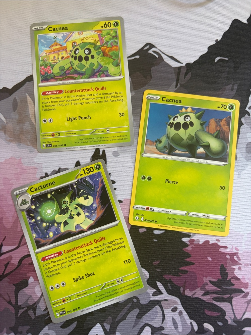 Cacnea & Cacturne Evolution Lot | 3 Pokémon Cards | ✨5/$25✨
